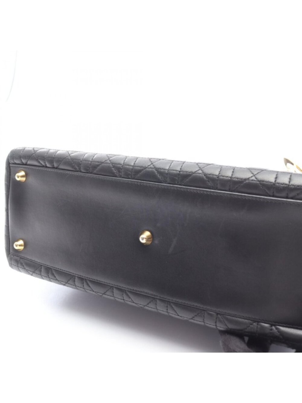Dior Handbag Radio the Cannage Black Leather Hand - Picture 10 of 15